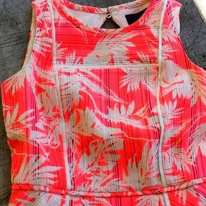 J.Crew Coral/Neon tropical sheath dress size 0